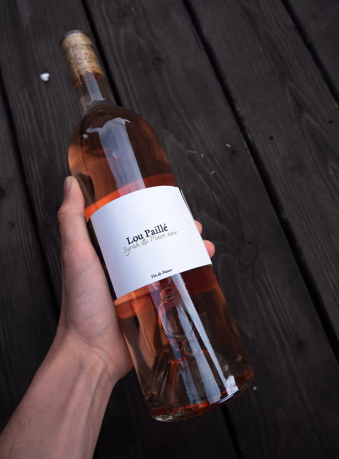 Bouteille de vin du Domaine de l’Obiou, nommé Lou Paillé