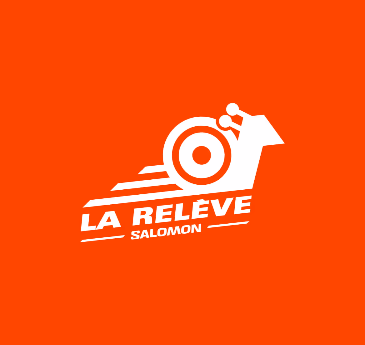 Logo La Relève, challenge national jeune de trail, avec symbole d’escargot stylisé